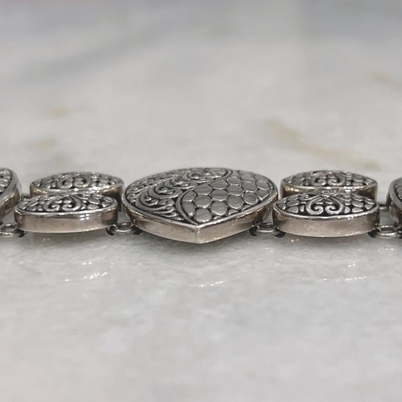 Sterling Silver Engraved Toggle Clasp Bracelet - Picture 5 of 13